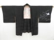 Photo5: 4401T07z570 Vintage Japanese Kimono Silk HAORI Butterfly Black (5)