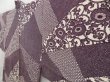 Photo2: 4401T09z560 Vintage Japanese Kimono Silk HAORI Flower Dark grape (2)