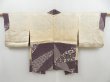 Photo6: 4401T09z560 Vintage Japanese Kimono Silk HAORI Flower Dark grape (6)