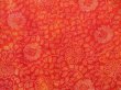 Photo3: 4401T10z400 Vintage Japanese Kimono Silk SHIBORI HAORI Flowers Tomato red (3)