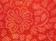 Photo4: 4401T10z400 Vintage Japanese Kimono Silk SHIBORI HAORI Flowers Tomato red (4)