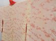 Photo8: 4401T10z400 Vintage Japanese Kimono Silk SHIBORI HAORI Flowers Tomato red (8)