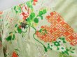 Photo2: 4402T02z1170 Vintage Japanese Kimono Silk FURISODE Peony Pistachio green (2)