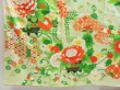 Photo4: 4402T02z1170 Vintage Japanese Kimono Silk FURISODE Peony Pistachio green (4)