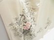 Photo3: 4402T08z940  Japanese Kimono Silk Artist work TSUKESAGE Flower cart Off-white (3)