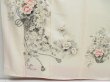 Photo6: 4402T08z940  Japanese Kimono Silk Artist work TSUKESAGE Flower cart Off-white (6)