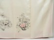 Photo7: 4402T08z940  Japanese Kimono Silk Artist work TSUKESAGE Flower cart Off-white (7)