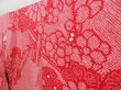 Photo2: 4402T11z1290 Vintage Japanese Kimono Silk FURISODE Chrysanthemum Red (2)