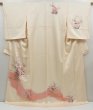 Photo1: 4405T01z880  Japanese Kimono Silk TSUKESAGE Peony Light peach (1)