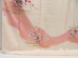 Photo6: 4405T01z880  Japanese Kimono Silk TSUKESAGE Peony Light peach (6)