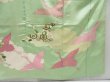 Photo7: 4405T03z1080 Vintage Japanese Kimono Silk FURISODE Flying crane Pistachio green (7)