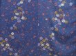 Photo5: 4405T08z580 Vintage Japanese Kimono Silk KOMON Flower Blue-Gray (5)