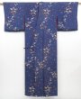 Photo8: 4405T08z580 Vintage Japanese Kimono Silk KOMON Flower Blue-Gray (8)