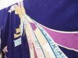 Photo2: 4405T10z1000 Vintage Japanese Kimono Silk FURISODE Tabane-noshi Purple (2)