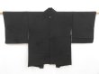 Photo2: 4407T01z650 Vintage Japanese Kimono Silk HAORI Chrysanthemum Black (2)