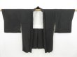 Photo6: 4407T05z580 Vintage Japanese Kimono Silk HAORI Flowers Black (6)