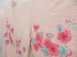 Photo2: 4407T07z450 Vintage Japanese Kimono Silk SHIBORI HAORI Flower Light pink (2)