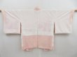 Photo6: 4407T07z450 Vintage Japanese Kimono Silk SHIBORI HAORI Flower Light pink (6)