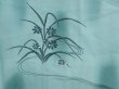 Photo5: 4407T08z530 Vintage Japanese Kimono Silk HAORI Flowers Water blue (5)