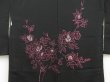 Photo3: 4407T10z550 Vintage Japanese Kimono Silk HAORI Rose Black (3)