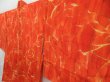 Photo2: 4407T12z540 Vintage Japanese Kimono Silk HAORI Leaf Orangered (2)