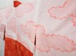 Photo7: 4407T12z540 Vintage Japanese Kimono Silk HAORI Leaf Orangered (7)