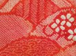 Photo4: 4408T07z440 Vintage Japanese Kimono Silk SHIBORI HAORI  Orange-Red (4)