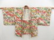 Photo5: 4408T10z620 Vintage Japanese Kimono Silk HAORI  Olive (5)