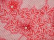 Photo4: 4408T13z590 Vintage Japanese Kimono Silk SHIBORI HAORI Maple Pink (4)