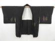 Photo5: 4408T02z570 Vintage Japanese Kimono Silk HAORI Trees Black (5)