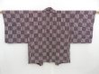 Photo1: 4408T06z570 Vintage Japanese Kimono Silk HAORI  Grape (1)