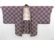 Photo5: 4408T06z570 Vintage Japanese Kimono Silk HAORI  Grape (5)