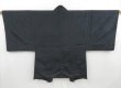 Photo4: 4409T02z540 Vintage Japanese Kimono Silk Men's HAORI  Dark gray (4)