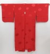 Photo1: 4409T03z620  Japanese Kimono Rinzu Silk JUBAN Plum blossom Dark red (1)