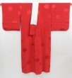 Photo7: 4409T03z620  Japanese Kimono Rinzu Silk JUBAN Plum blossom Dark red (7)