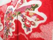 Photo2: 4409T04z450  Japanese Kimono Silk Girl's  Tabane-noshi Red (2)