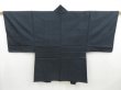 Photo4: 4409T09z450 Vintage Japanese Kimono Silk Men's OSHIMA HAORI  Navy-Gray (4)