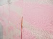 Photo2: 4409T10z650 Vintage Japanese Kimono Rinzu Silk JUBAN Chrysanthemum Pink (2)