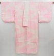 Photo7: 4409T10z650 Vintage Japanese Kimono Rinzu Silk JUBAN Chrysanthemum Pink (7)