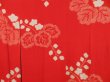 Photo3: 4409T11z880 Vintage Japanese Kimono Silk FURISODE JUBAN Tomato red (3)