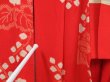 Photo8: 4409T11z880 Vintage Japanese Kimono Silk FURISODE JUBAN Tomato red (8)