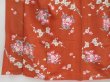 Photo4: 4409T13z760 Vintage Japanese Kimono Jinken KOMON Plum blossom Orange-Brown (4)