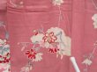 Photo7: 4420T06z860 Antique Japanese Kimono Jinken KOMON Sakura Dull pink (7)