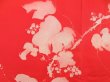 Photo4: 4420T08z580 Vintage Japanese Kimono Silk HAORI Leaf Tomato red (4)