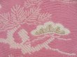 Photo4: 4420T09z510 Vintage Japanese Kimono Silk HAORI Pine Pink (4)