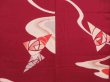 Photo5: 4420T10z620 Vintage Japanese Kimono Silk KOMON Rose Wine red (5)