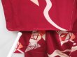 Photo7: 4420T10z620 Vintage Japanese Kimono Silk KOMON Rose Wine red (7)