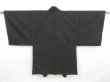 Photo5: 4420T11z420 Vintage Japanese Kimono Silk Men's HAORI Deer Dark gray (5)