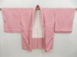 Photo4: 4421T02z510 Vintage Japanese Kimono Silk HAORI Flower Dull pink (4)