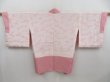 Photo5: 4421T02z510 Vintage Japanese Kimono Silk HAORI Flower Dull pink (5)